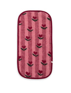 Wollmatratzenschutz Wiege – Kirschmuster – 80 x 42 cm – 100 % Wolle – Alwero