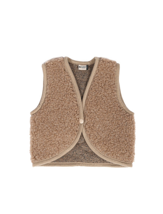 Baby Vest Lulu Light Tan – 100% wool – Alwero