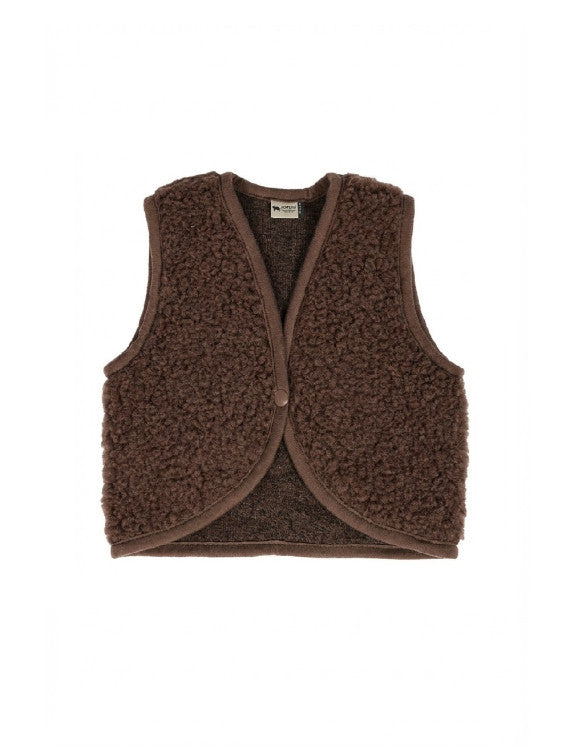 Baby Vest Lulu Light Choco Martini – 100% wool – Alwero