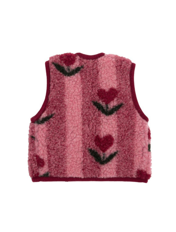 Baby Cardigan Lulu Light Cherry Pattern – 100% wool – Alwero