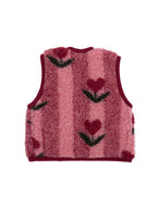 Baby Cardigan Lulu Light Cherry Pattern – 100% wool – Alwero