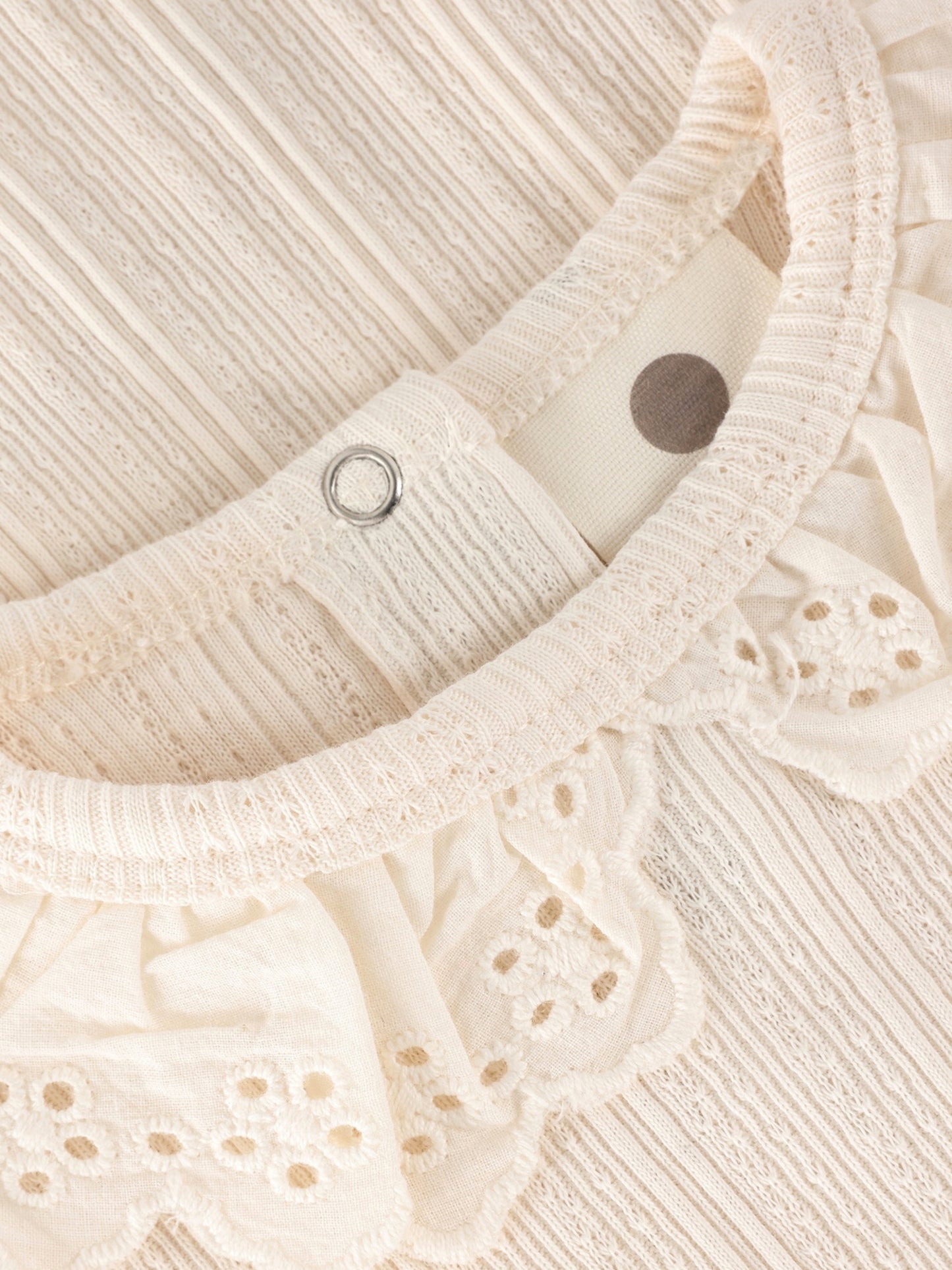 Pointelle romper met kraagje - Korte mouw - Katoen - Body LS Pointelle - En Fant