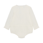 Mousseline romper met ruches - Pearled Ivory – 100% katoen – En Fant