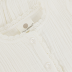 Mousseline romper met ruches - Pearled Ivory – 100% katoen – En Fant