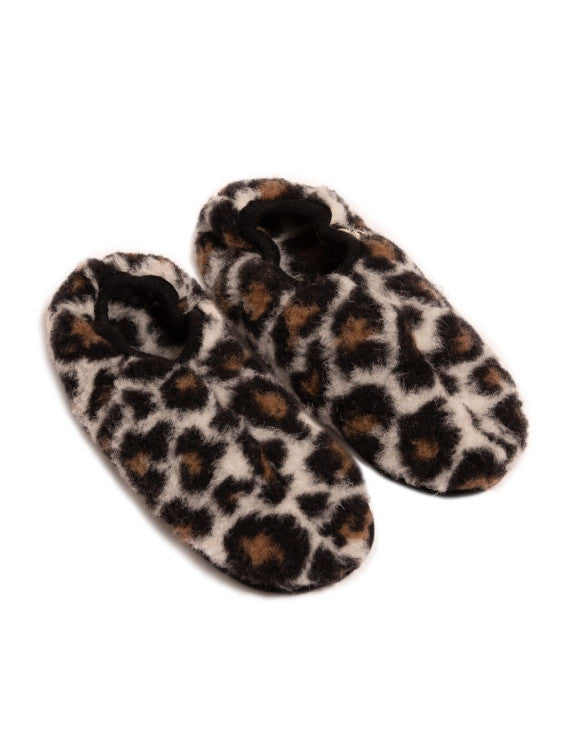 Cloudlet Slippers – Women's Wool Slippers – Leopard – 100% Wool with Eco-Sole – Alwero