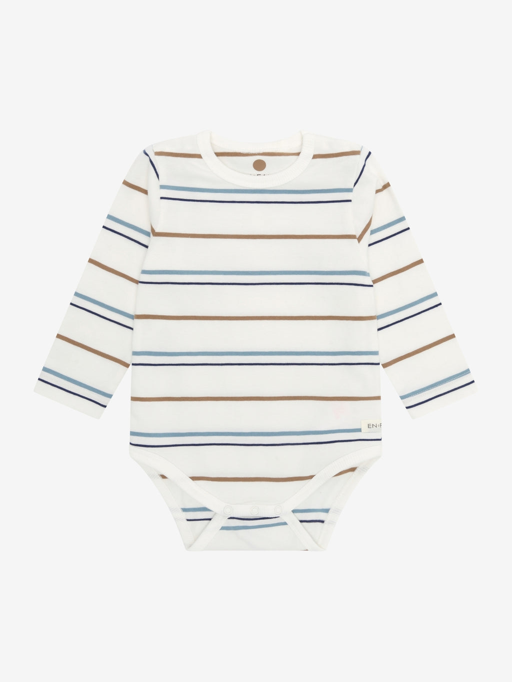 Romper lange mouw - Biologisch katoen - Egret/Gestreept - Body LS Stripe - En Fant - voorkant