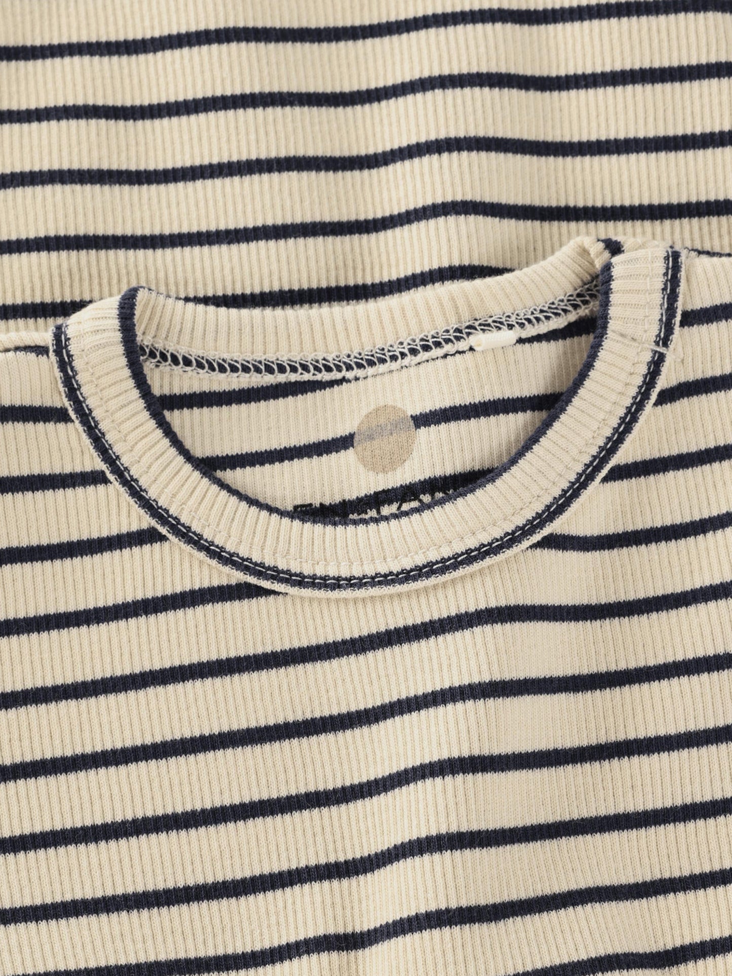 Long-sleeved romper - LS Rib Body - Medieval Blue Stripe - GOTS - Cotton - En Fant