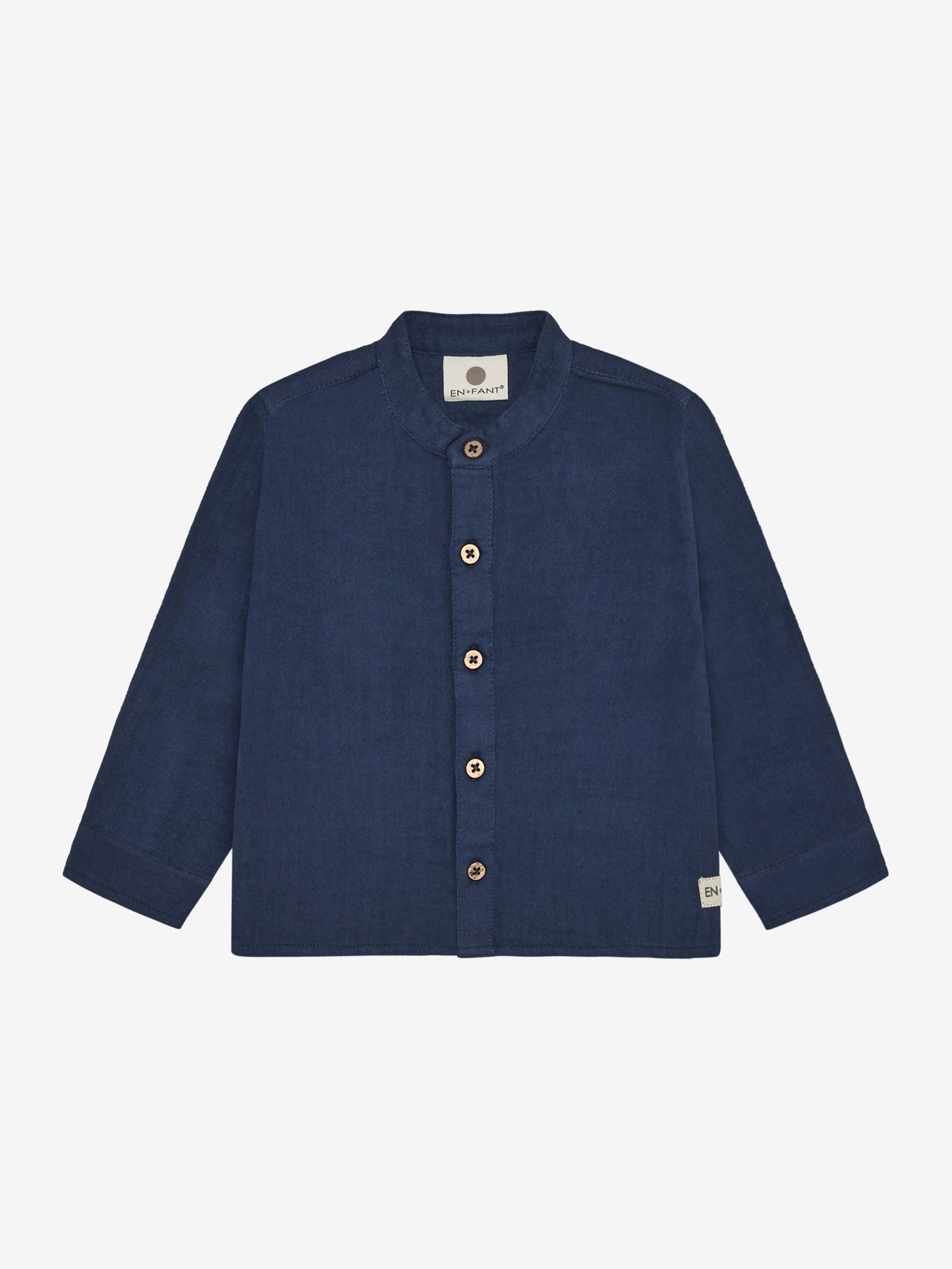 Shirt top - Organic cotton muslin - Medieval Blue - Shirt LS Muslin - En Fant