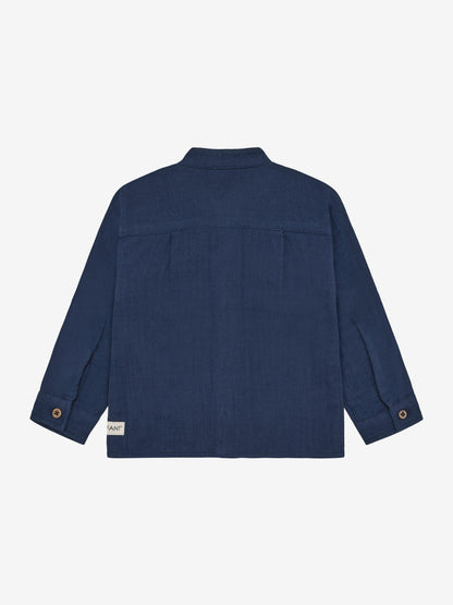 Shirt top - Organic cotton muslin - Medieval Blue - Shirt LS Muslin - En Fant