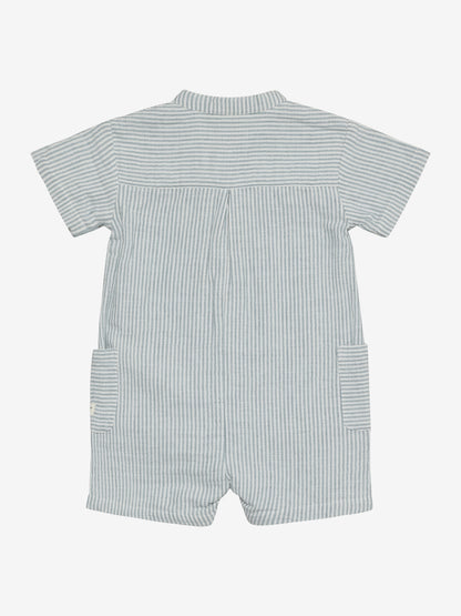 Playsuit Muslin Stripe - Korte Mouwen Jumpsuit - Biologisch Katoen Mousseline - En Fant