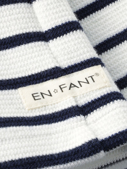 Striped Shorts - Sweat Shorts - Medieval Blue Stripe - Cotton - En Fant