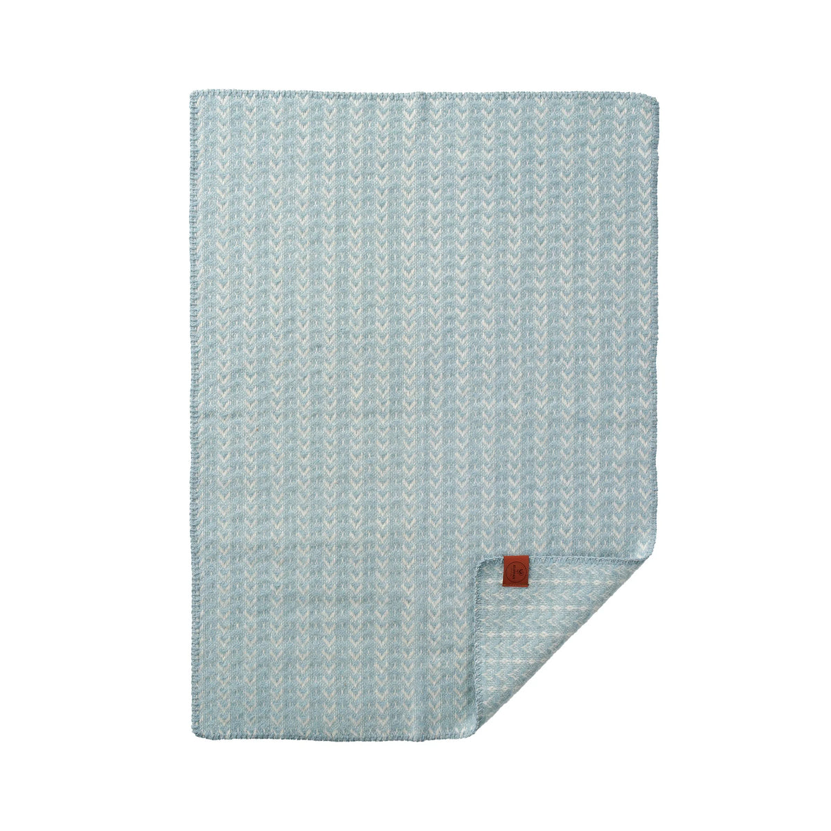 Ilse Baby – Jacquard bassinet blanket – Blue – 100% lambswool – 65 × 90 cm – Klippan Yllefabrik (Copy)
