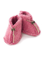 Babyslofjes Emo Roze – 100% wol – Alwero