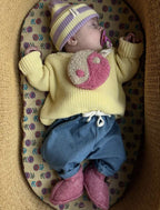 Babyslofjes Emo Roze – 100% wol – Alwero