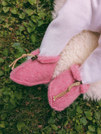 Emo Babyslofjes – Bubble Gum – Chaussons pour bébé en laine – 100 % laine – Alwero