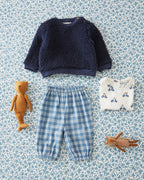 Baby broekje – Blue & White Checks – 100% katoen - Emile et Ida