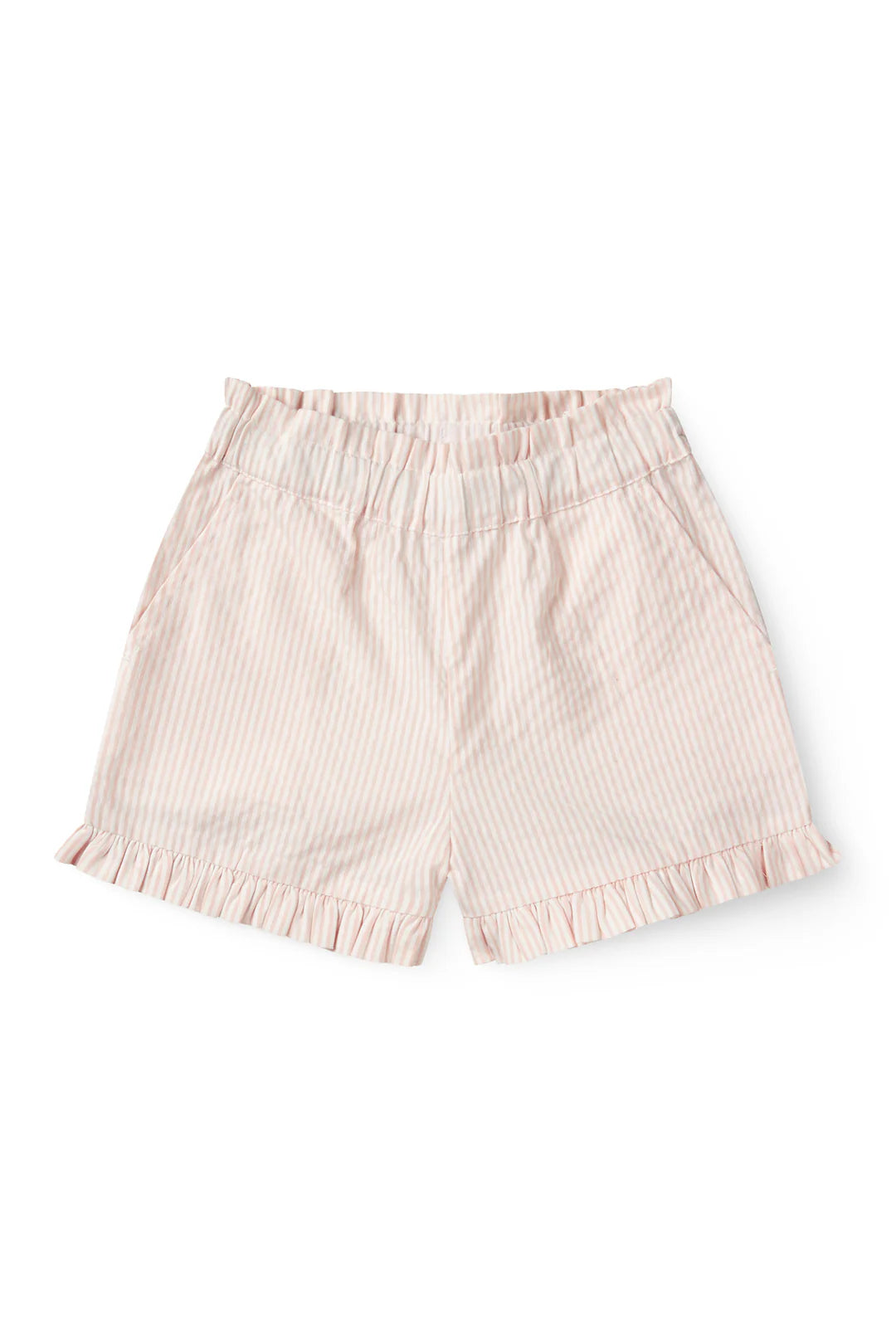 Kort broekje - Seersucker short - Dusty Rose met Cream Stripe - Biologisch katoen - Copenhagen Colors