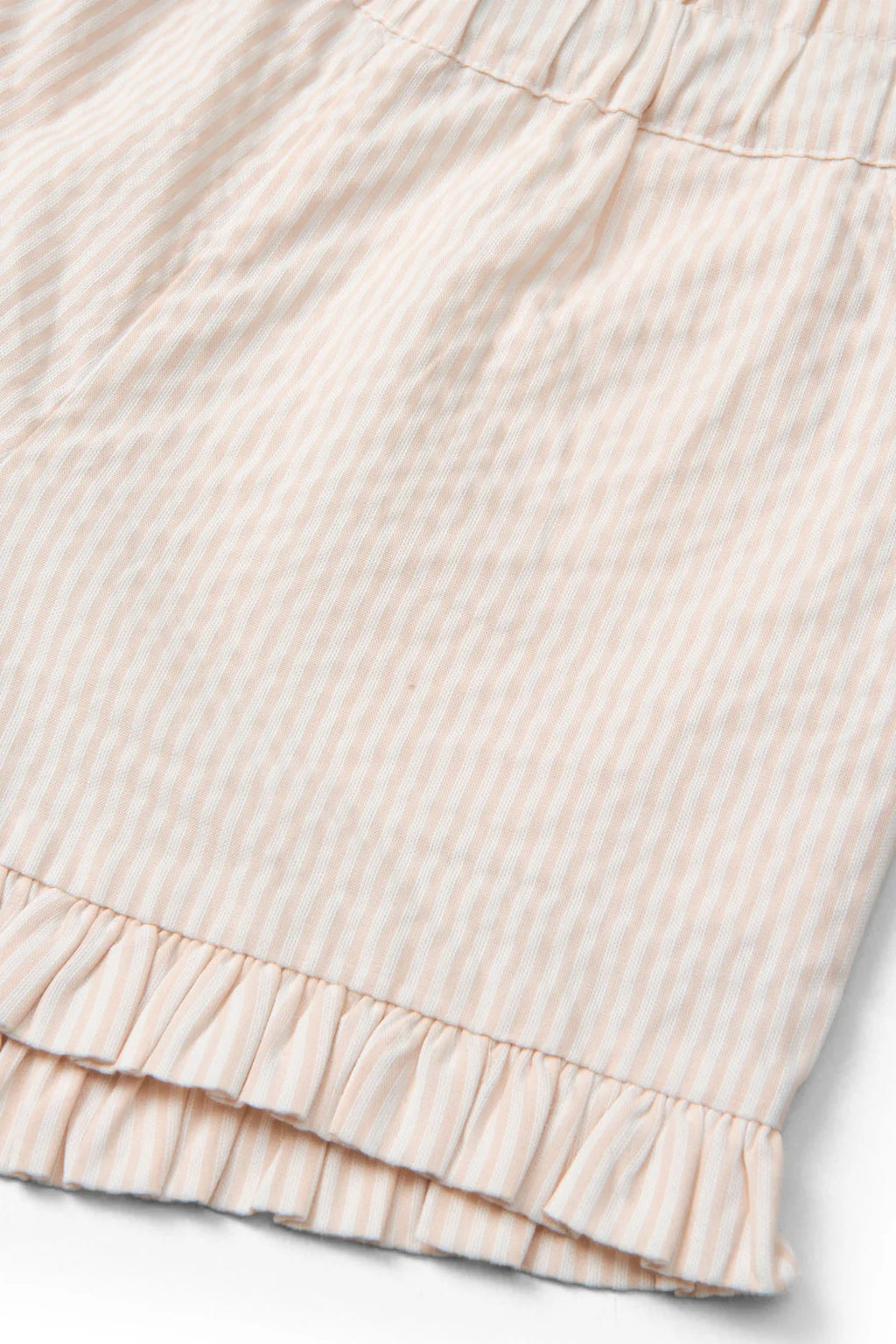 Kort broekje - Seersucker short - Dusty Rose met Cream Stripe - Biologisch katoen - Copenhagen Colors - productfoto - afbeelding 6