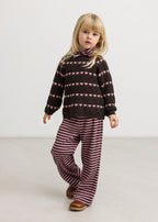 Wide leg broek - Pansi Heather Stripe –Biologisch katoen & modal – MarMar Copenhagen