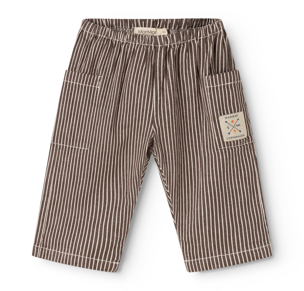 Broek Panto - Soft denim - Dark Brownie Stripe - MarMar Copenhagen - productfoto - afbeelding 2