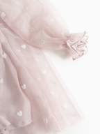Tule babyjurk Dera B met hartjes - Cloud Gray Hearts - MarMar Copenhagen - productfoto - afbeelding 5