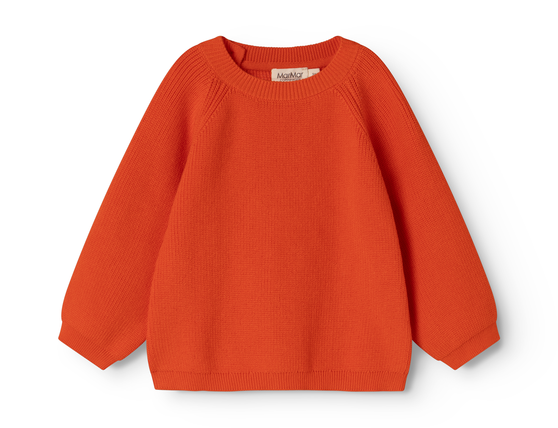 Gebreide babytrui Torin B - Biologisch katoen - Grapefruit - MarMar Copenhagen - productfoto - afbeelding 3