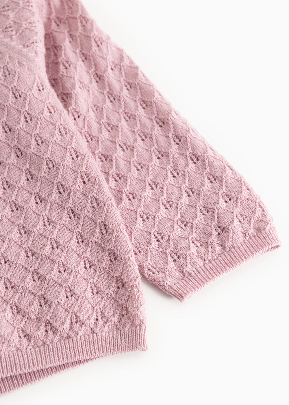 Gebreid vest Totti Lace – Merinowol & katoen – Soft Berry - MarMar Copenhagen