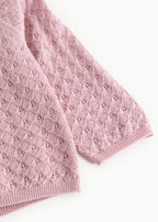Gebreid vest Totti Lace – Merinowol & katoen – Soft Berry - MarMar Copenhagen