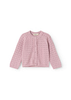 Gebreid vest Totti Lace – Merinowol & katoen – Soft Berry - MarMar Copenhagen
