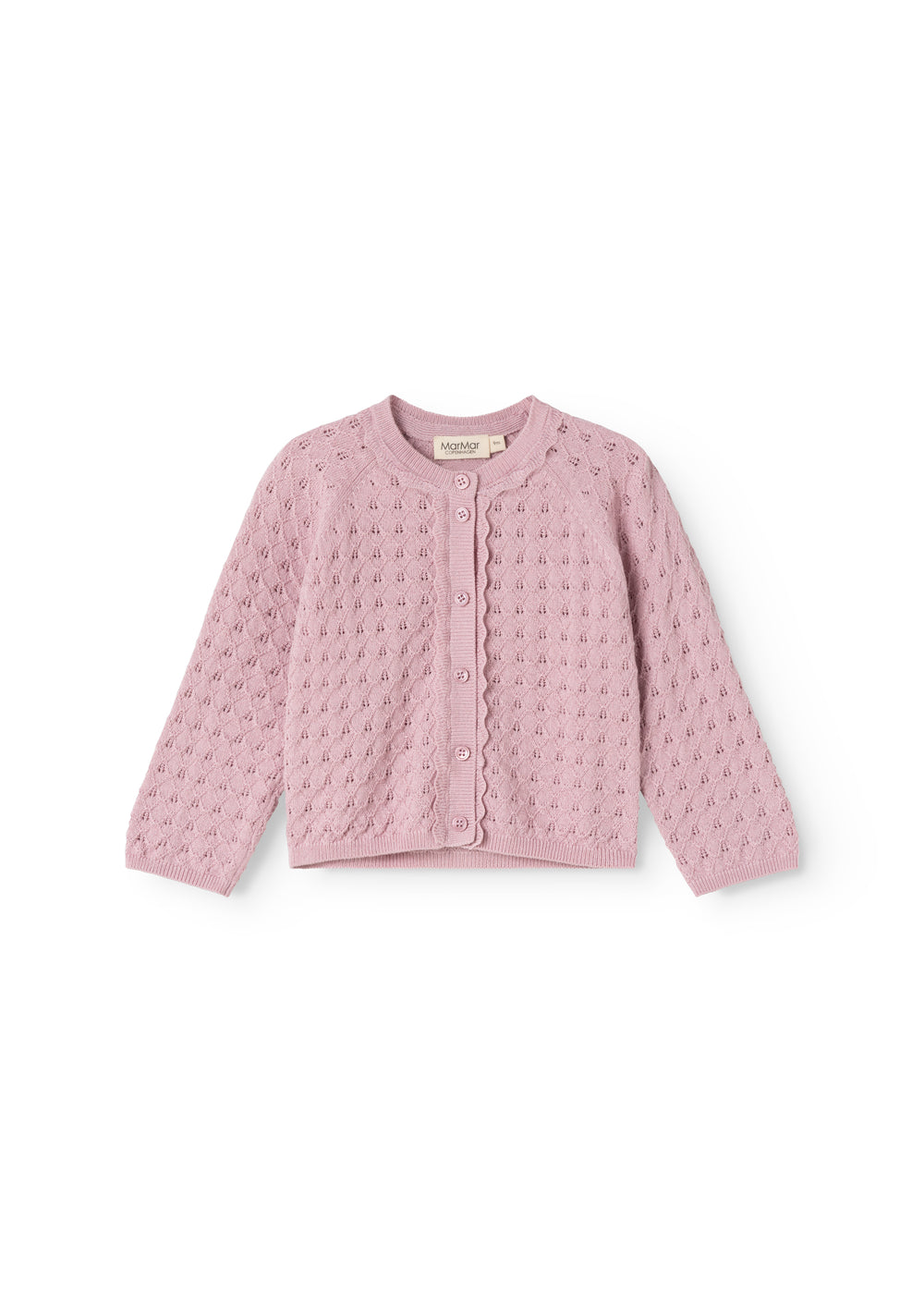 Gebreid vest Totti Lace – Merinowol & katoen – Soft Berry - MarMar Copenhagen