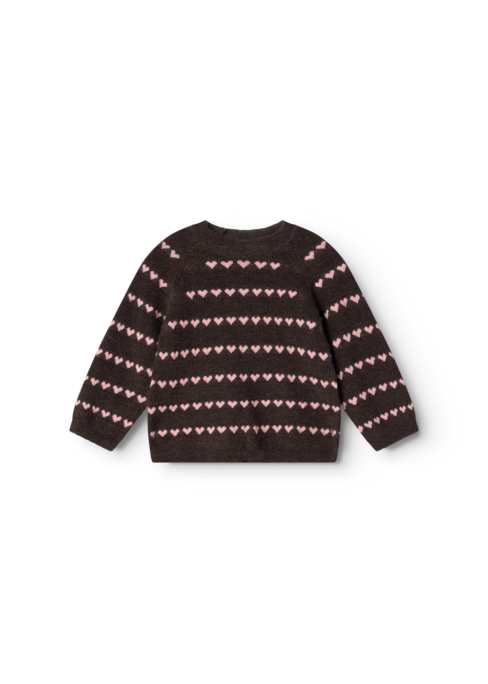 Gebreide trui Torin B - Rose Frosting Hearts – Merinowol & katoen – MarMar Copenhagen