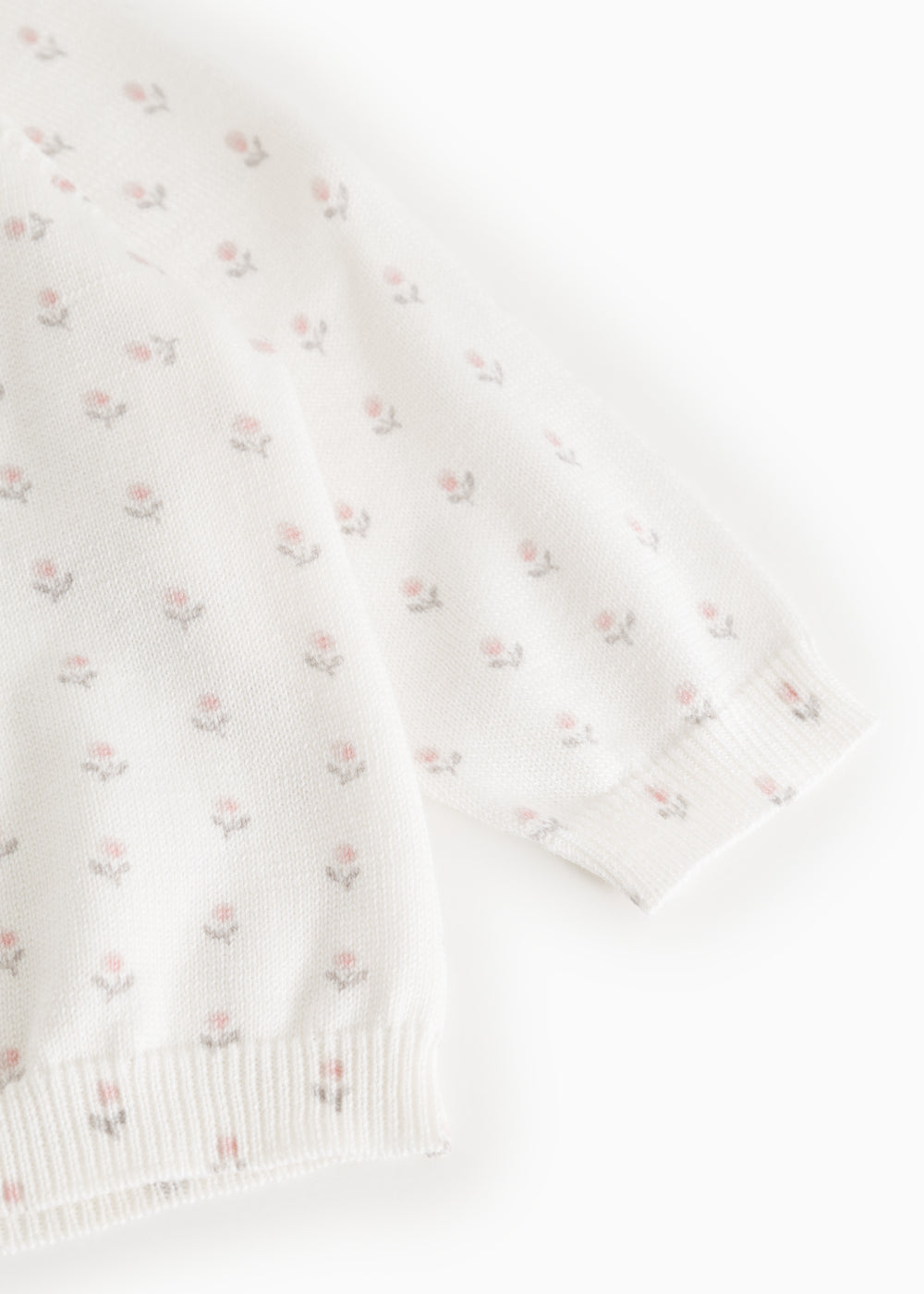 Gebreid babyvestje Taki Flower Stripe – Biologisch katoen & modal – MarMar Copenhagen