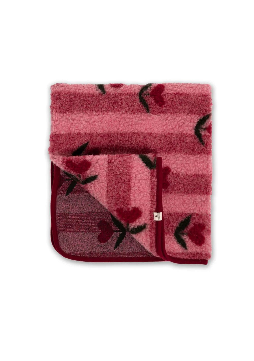 Thumbled Light Deken – Cherry Pattern – 100% Wol – Alwero
