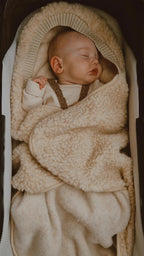 Wrap Blanket Wingy Uni Beige – 100% wool – Alwero