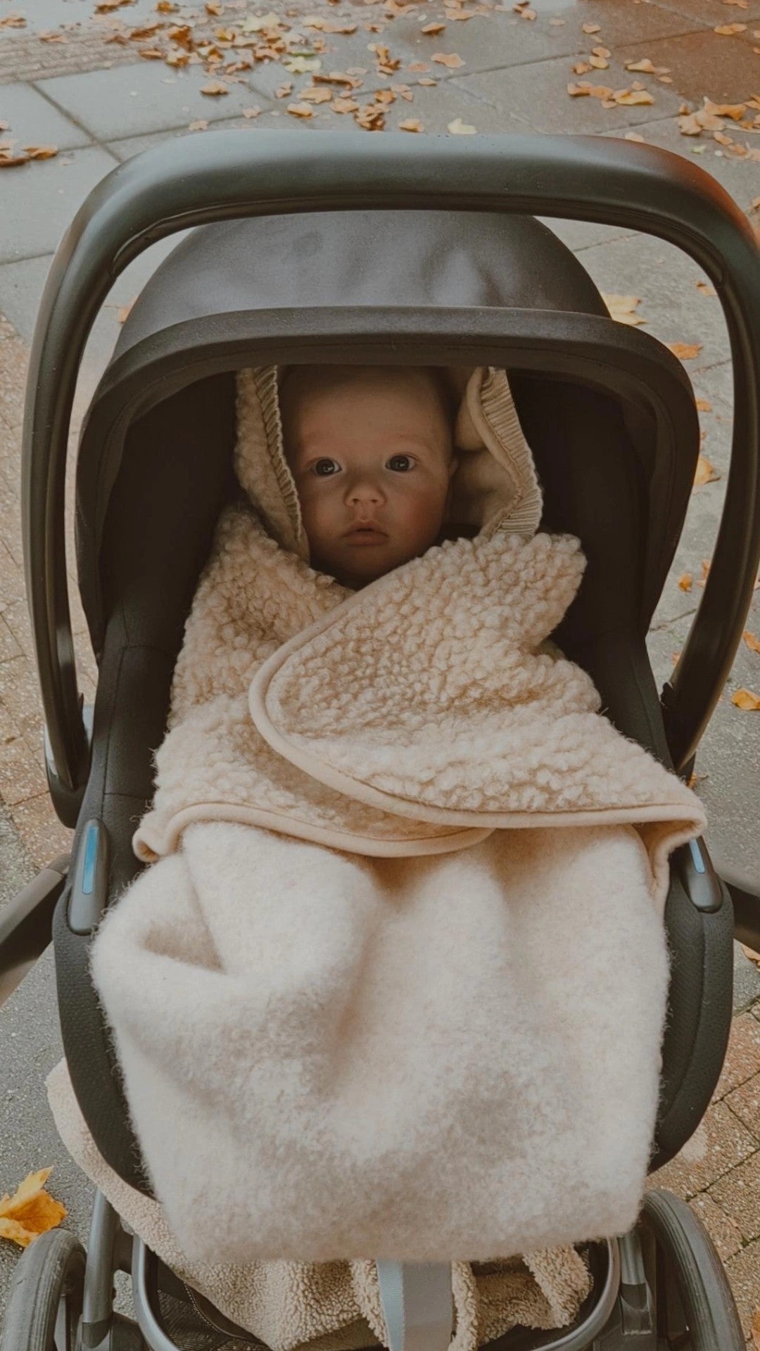 Wrap Blanket Wingy Uni Beige – 100% wool – Alwero