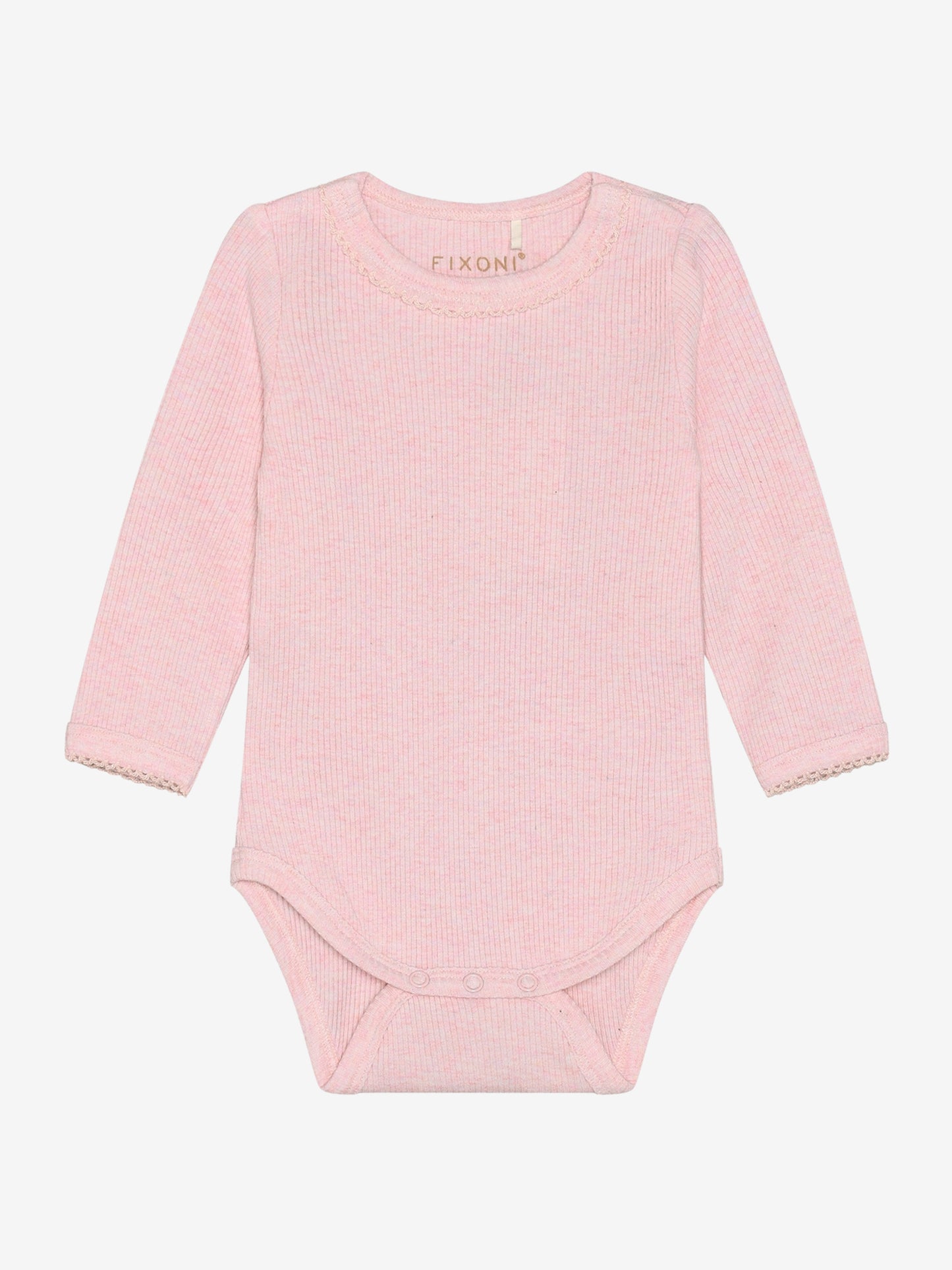 Strampler - Modal/Baumwolle - Rosa/Bleached Mauve Melange - Fixoni