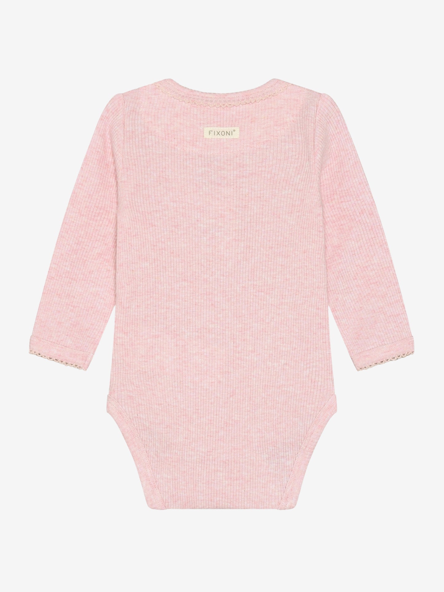 Strampler - Modal/Baumwolle - Rosa/Bleached Mauve Melange - Fixoni