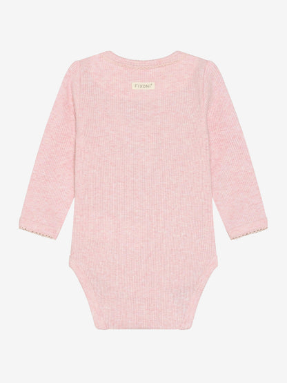 Strampler - Modal/Baumwolle - Rosa/Bleached Mauve Melange - Fixoni