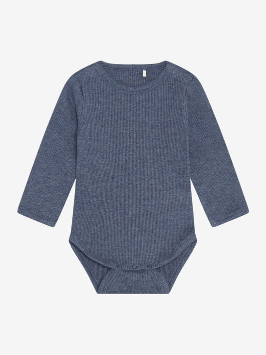 Romper - Modal/cotton - Dark blue/Vintage Indigo Melange - Fixoni