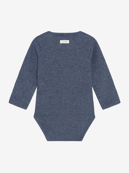 Romper - Modal/cotton - Dark blue/Vintage Indigo Melange - Fixoni