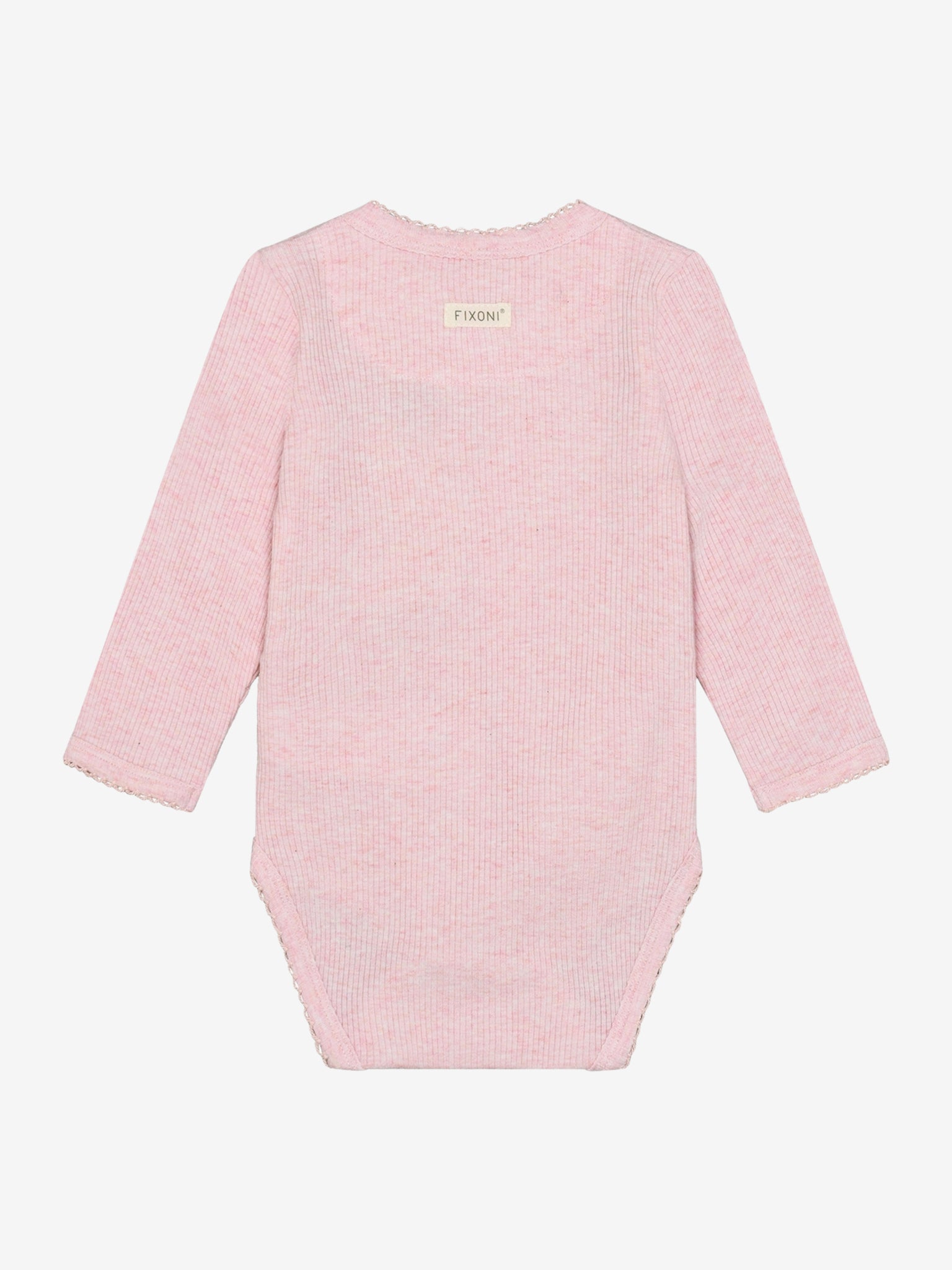 Overslagromper - Modal/katoen - Roze/ Bleached Mauve Melange - Fixoni - voorkant - afbeelding 3