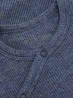 Overslagromper - Modal/katoen - Donkerblauw/Vintage Indigo Melange - Fixoni - voorkant - afbeelding 2