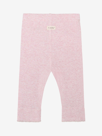 Leggings - Modal/Baumwolle - Rosa/Bleached Mauve Melange - Fixoni