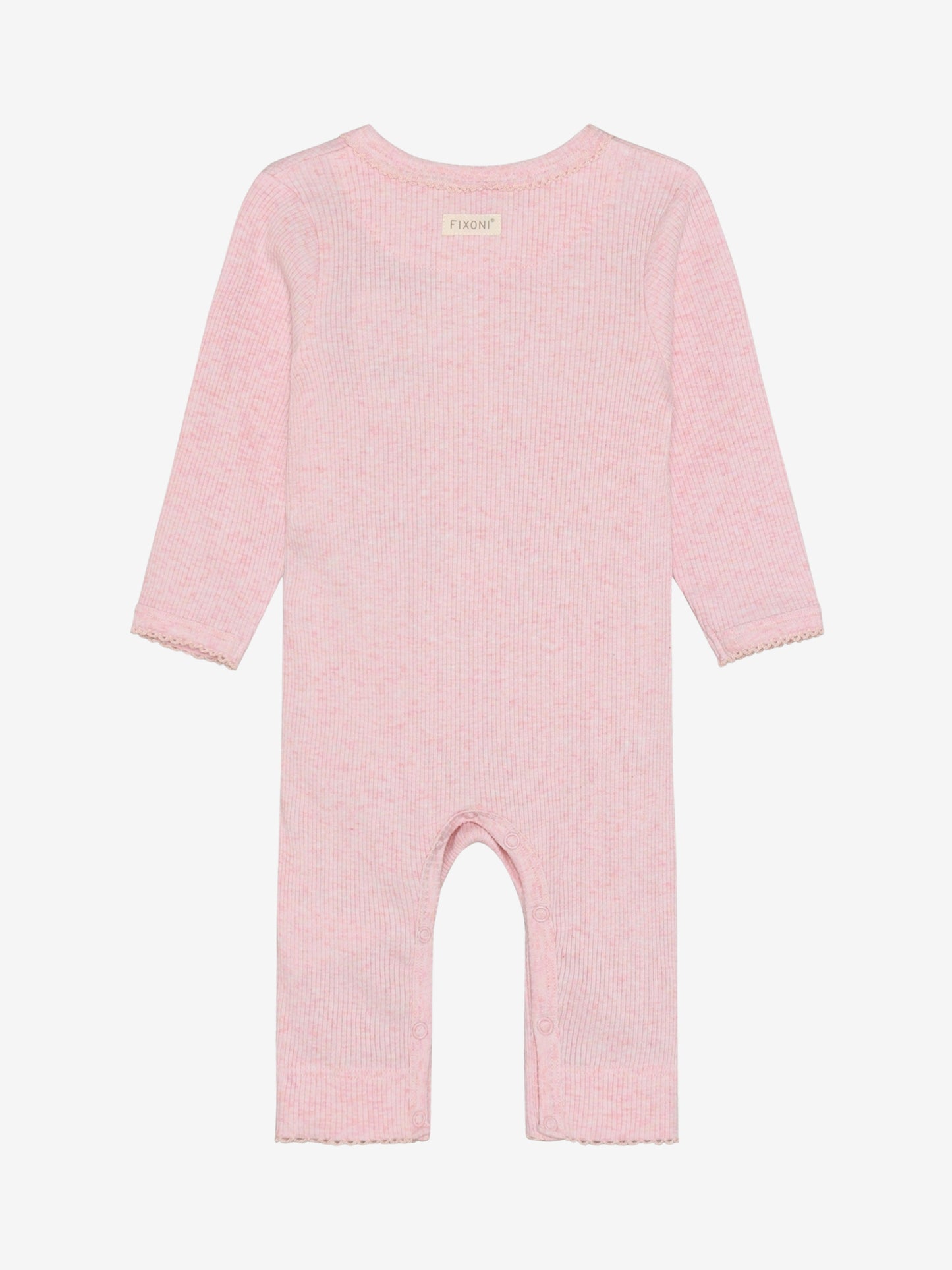 Jumpsuit - Modal/Cotton - Pink/Bleached Mauve Melange - Fixoni