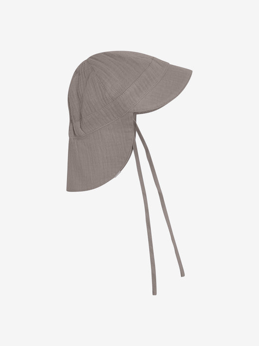 Baby Sonnenhut - Bio-Baumwolle/Musselin - Braun/Moon Rock - Huttelihut