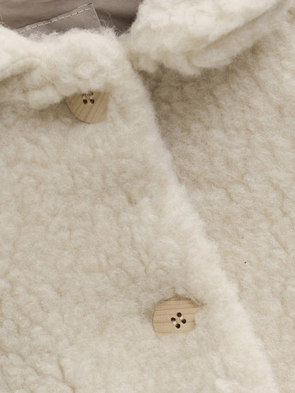 Teddy coat - Merino wool - Cement/beige - Huttelihut