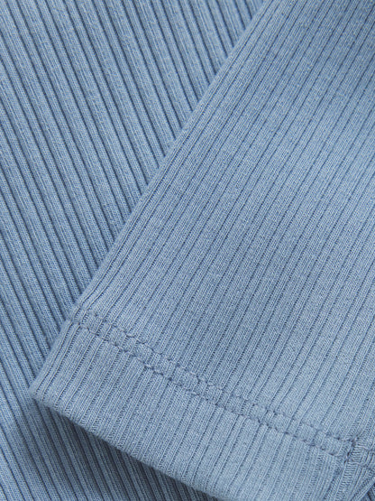 Bodysuit long sleeve - Cotton & Modal mix - Body LS Rib - Windward Blue - Huttelihut