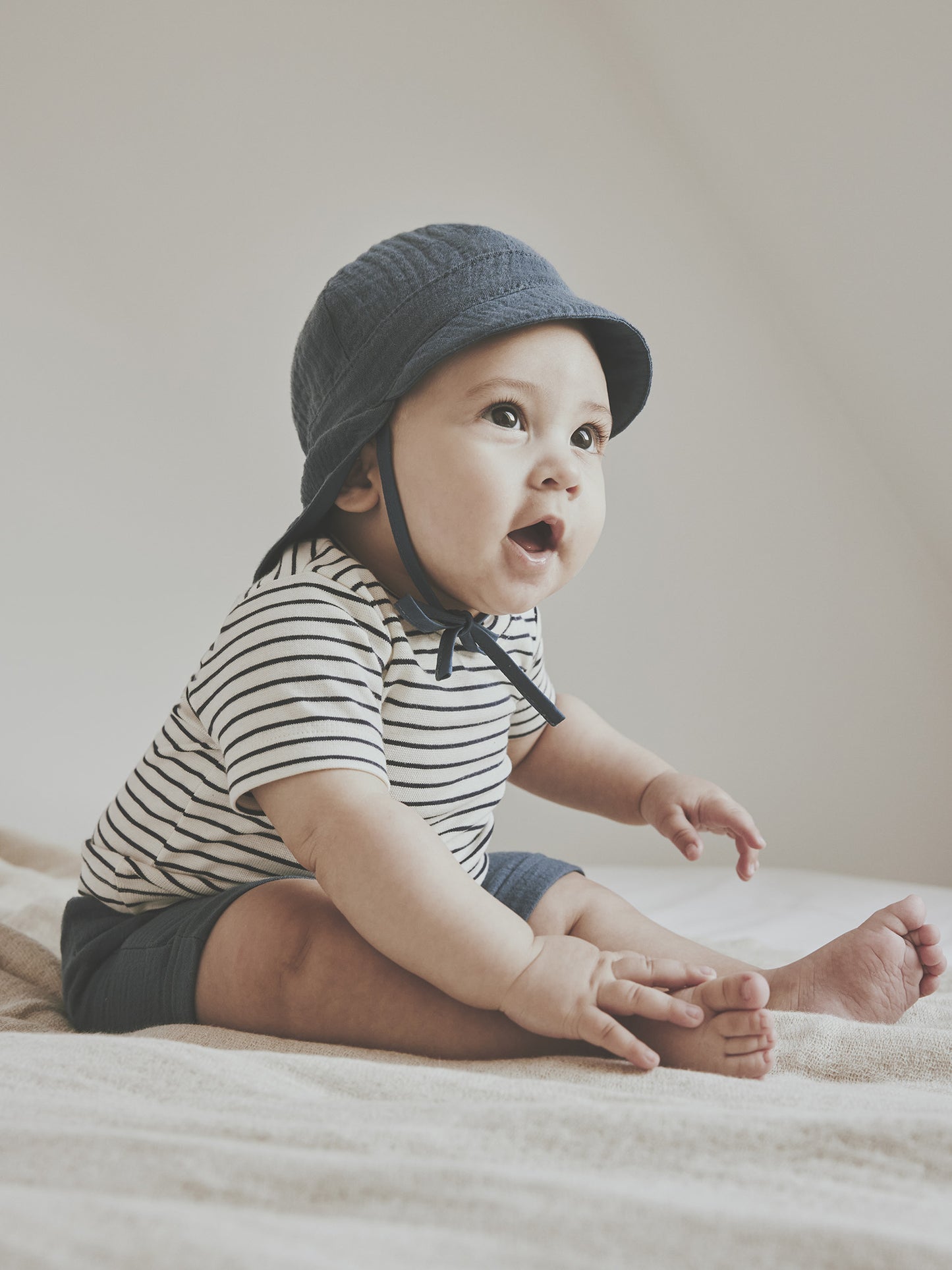 Shorts - Cotton muslin - Baby Muslin Shorts - Bering Sea - Huttelihut