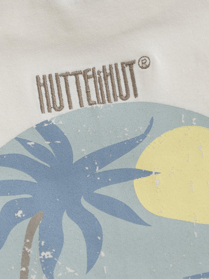 Grafisch T-shirt - Biologisch katoen - Wit/Antique White - Huttelihut