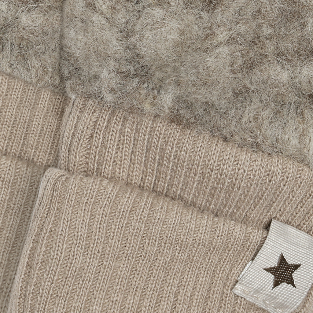 Baby Fäustlinge - Wool Teddy - Camel Melange - 100% Wolle - HUTTEliHUT